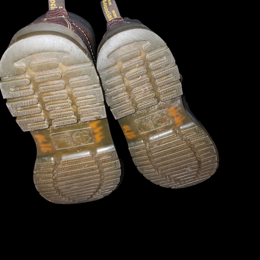 Dr. Martens Mm Brown Leather Boots Size 7 - Picture 3 of 4